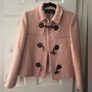 ZARA pink coat new without tag size M. Pockets still unopened. Mint condition.